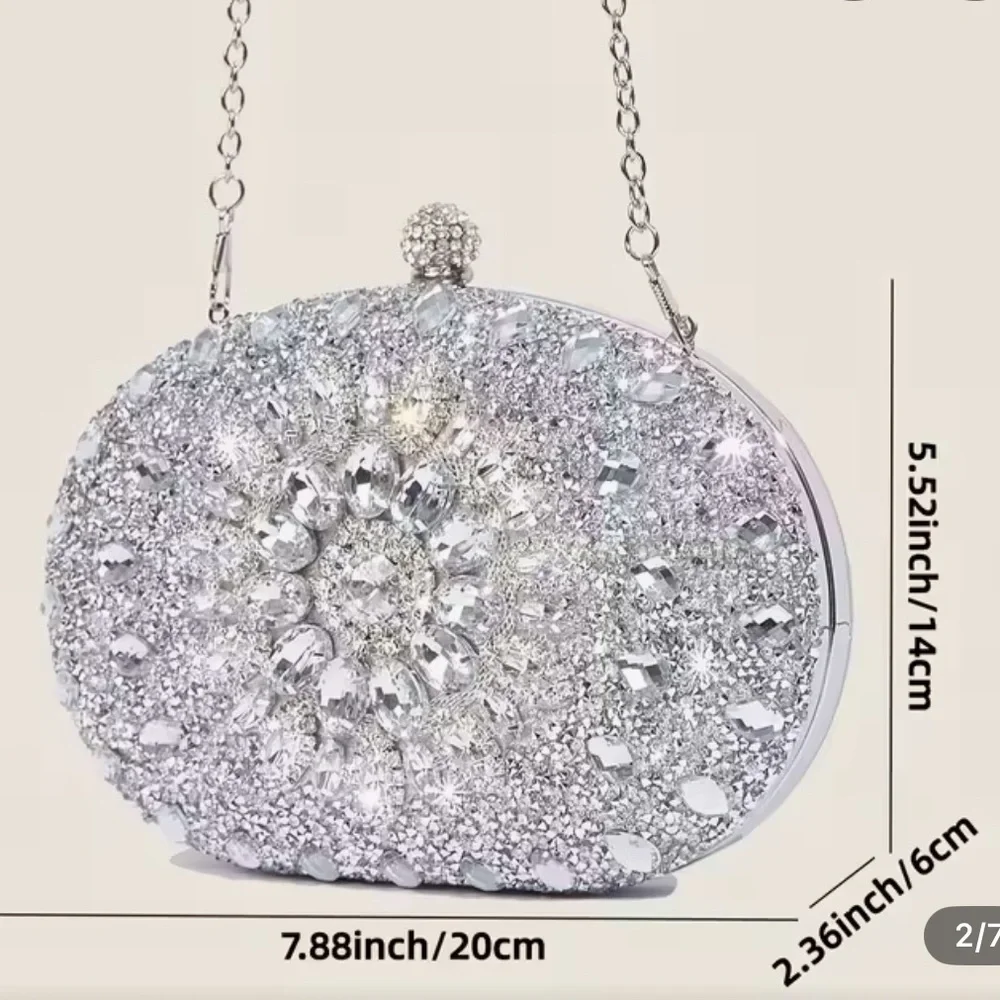 Elegant Gold Rhinestone Clutch